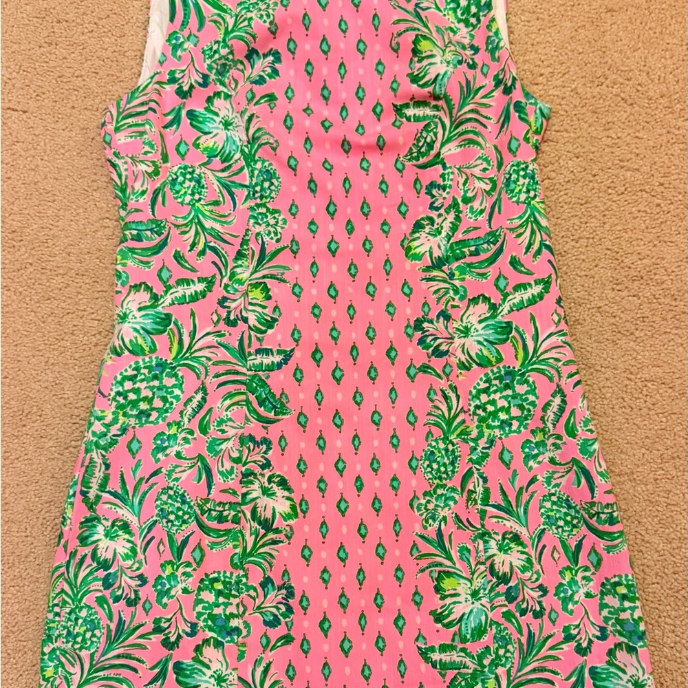 NWOT- Lilly Pulitzer Mini Mila Shift Dress Pink Shandy Oh Diamond Pattern, Sz 00